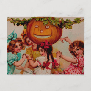 Halloween-Party Pumpkin Vintag Postkarte