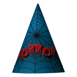 Halloween-Party Red Horror Spider Web Blue Beängst Partyhütchen