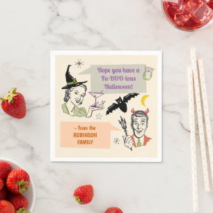 Halloween-Party Retro Spaß Faboolous Personalisier Serviette