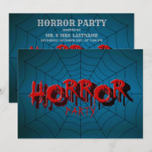 Halloween-Party Rotes Horror Spinnennetz Blau Grus