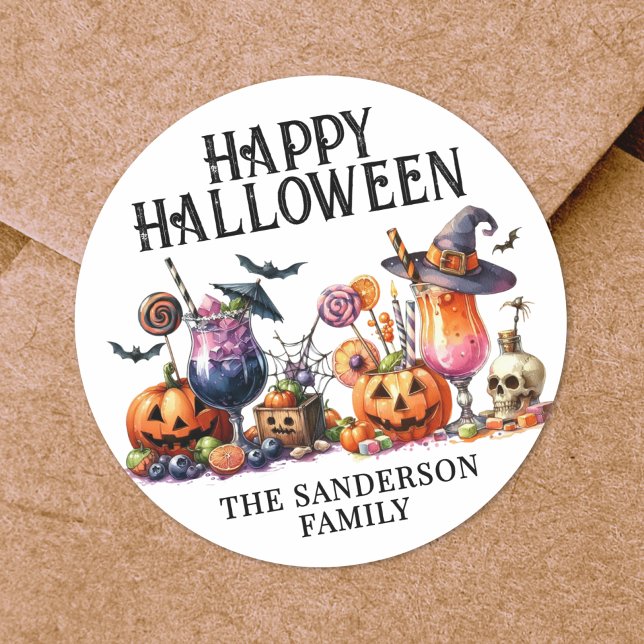 Halloween-Party Runder Aufkleber (Halloween Party Classic Round Sticker)