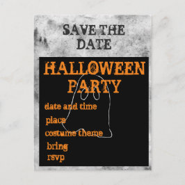 Halloween-Party Save the Date Ankündigungspostkarte