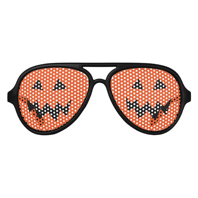 Halloween-Party-Schattierungen mit Kürbiskopfschni Sonnenbrille (Vorderseite)