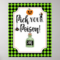Halloween-Party-Schild pflücken dein Gift
