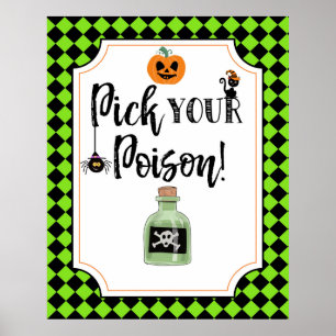 Halloween-Party-Schild pflücken dein Gift Poster