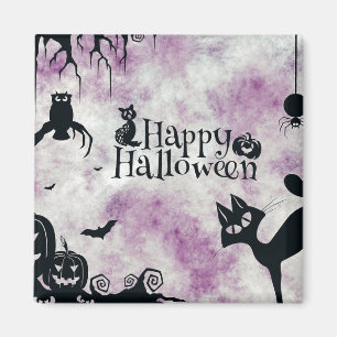 Halloween-Party Schwarze Katze Böse Kürbisse Gruse Magnet