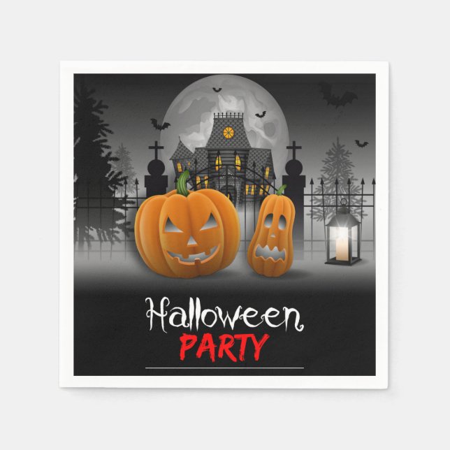 Halloween-Party Serviette (Vorderseite)