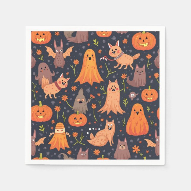 Halloween-Party Serviette (Vorderseite)