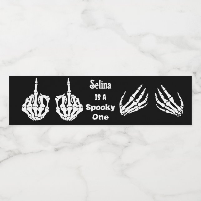 Halloween Party Skeleton Halloween Wasserflaschenetikett (Einzelnes Label)