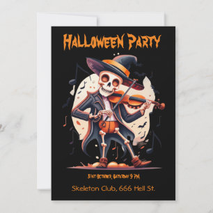 Halloween-Party, Skelett Einladung