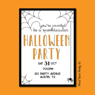 Halloween-Party Spider Web-Einladung Einladung