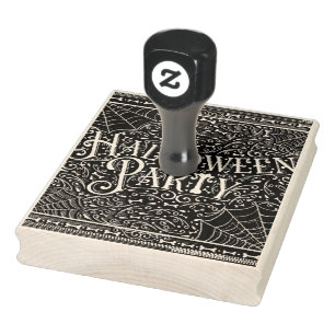 Halloween-Party Spinnennetze & Knochen Schwarz Wei Gummistempel