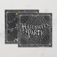 Halloween-Party Spinnennetze und Knochen Schwarz-w