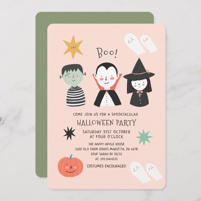 Halloween Party Spooktacular Boo Invitation Einladung (Von Creator hochgeladen)