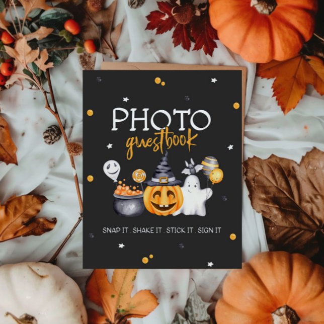 Halloween-Party Spooky Birthday Gästebuchunterschr Poster (Von Creator hochgeladen)