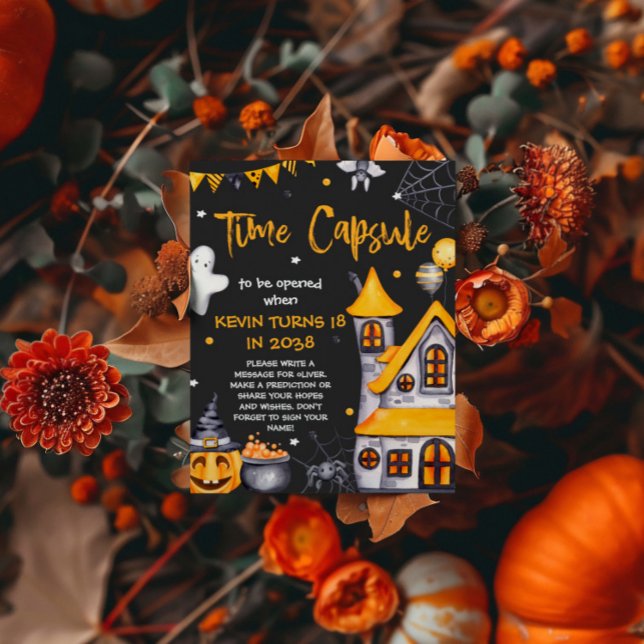 Halloween-Party Spooky Birthday Time Kapsel Zeiche Poster (Von Creator hochgeladen)