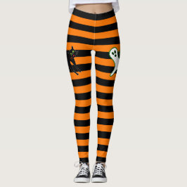 Halloween-Party Spooky Cat Niedlich Ghost Black Or Leggings