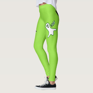 Halloween-Party Spooky Cat Niedlich Ghost Neon Gre Leggings