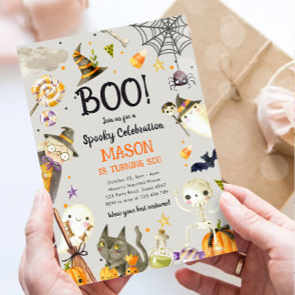 Halloween-Party Spooky Celebration Boy Geburtstag Einladung