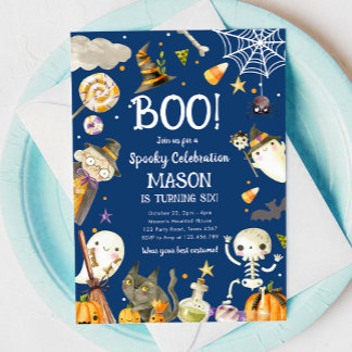 Halloween-Party Spooky Celebration Boy Geburtstag Einladung