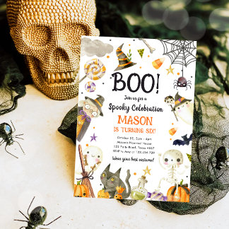 Halloween-Party Spooky Celebration Boy Geburtstag Einladung