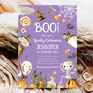 Halloween-Party Spooky Celebration Girl Geburtstag Einladung