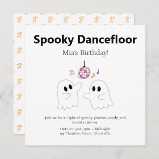 Halloween-Party | Spooky Dancefloor Ghost Feiertagskarte