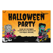 Halloween-Party Spooky Race Car Monster Schild