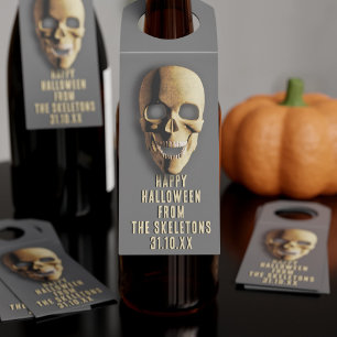 Halloween-Party Spooky Skeleton Skull Flaschen Tag Flaschenanhänger