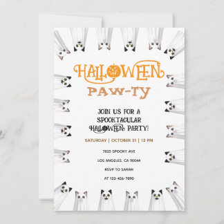 Halloween-Party Spooky Süße Geister Katzen Party Einladung