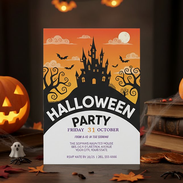 Halloween-Party Spuk Castle Einladung (Von Creator hochgeladen)