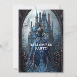 Halloween-Party Spuk House Blue Night Beängstigend Einladung