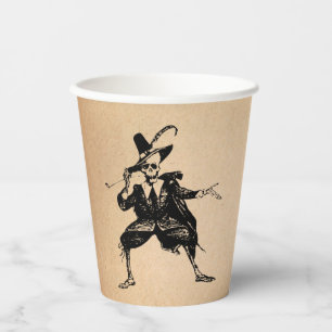 Halloween-Party-Tanzskelett Gothic Vintage Pappbecher