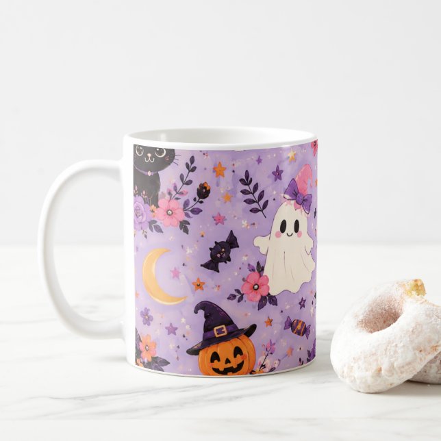 Halloween-Party-Tasse Kaffeetasse (Mit Donut)