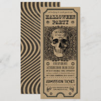 Halloween-Party Ticket Einladungen Steampunk Kraft