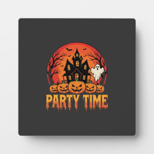Halloween-Party-Time-Geist-Kürbis-Design_1 Fotoplatte