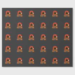 Halloween-Party-Time-Geist-Kürbis-Design_1 Geschenkpapier