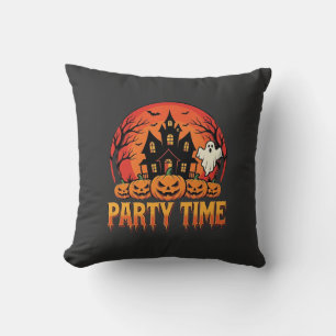 Halloween-Party-Time-Geist-Kürbis-Design_1 Kissen