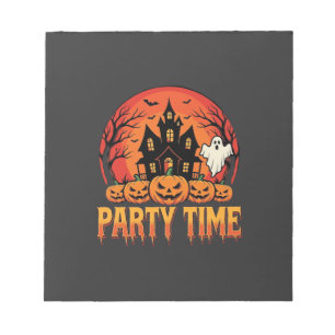 Halloween-Party-Time-Geist-Kürbis-Design_1 Notizblock