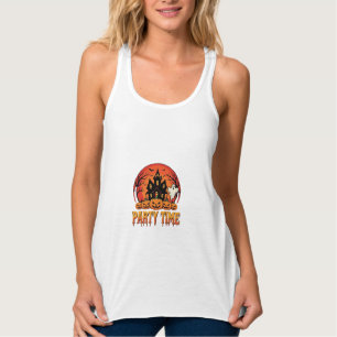 Halloween-Party-Time-Geist-Kürbis-Design_1 Tank Top