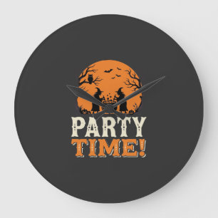 Halloween-Party-Time-Hexenkessel-Design_1 Große Wanduhr