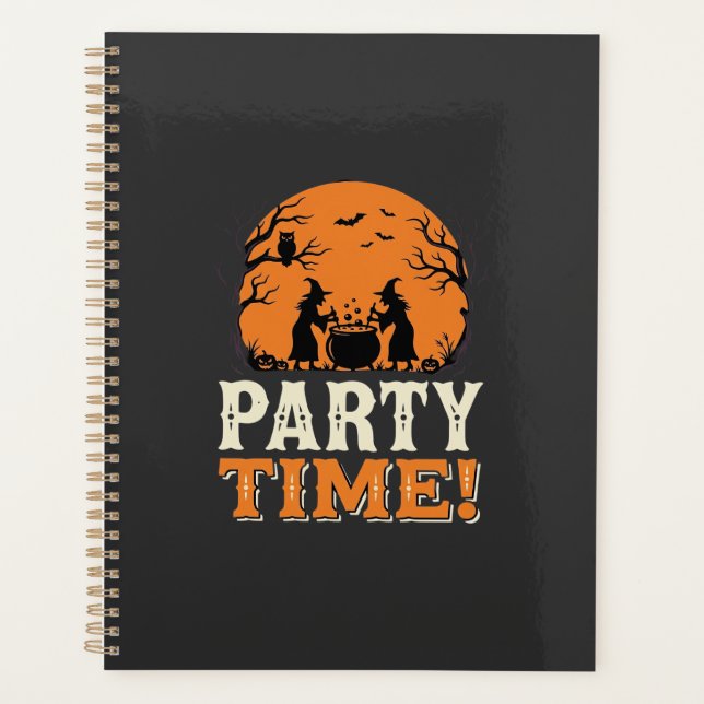 Halloween-Party-Time-Hexenkessel-Design_1 Planer (Vorderseite)