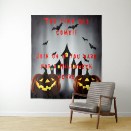 Halloween-Party Time Join wenn Sie es wagen Wandteppich