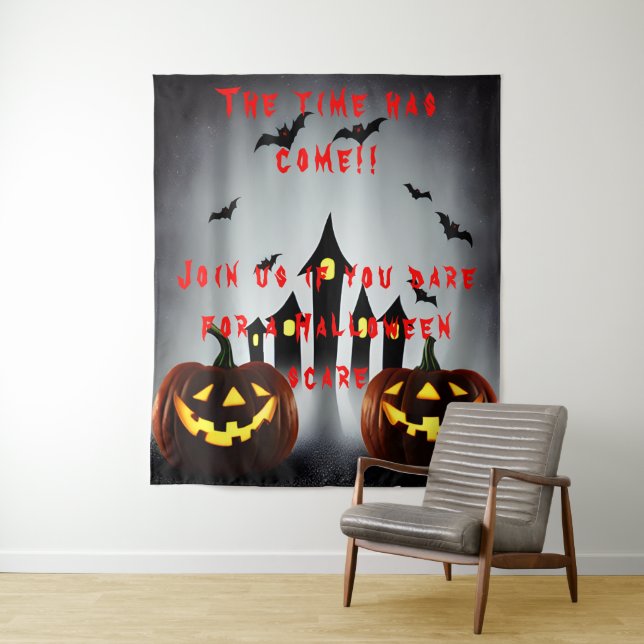 Halloween-Party Time Join wenn Sie es wagen Wandteppich (Beispiel)