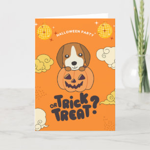 Halloween-Party Trick oder Beagle Pumkin Holid Feiertagskarte