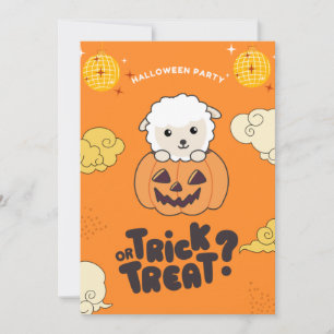 Halloween-Party Trick oder Behandlung Schafspuppe  Feiertagskarte
