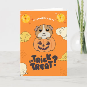 Halloween-Party Trick oder Guinea behandeln Schwei Feiertagskarte
