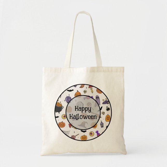 Halloween-Party-Trick-oder-Leckerei-Beutel Tragetasche (Vorne)