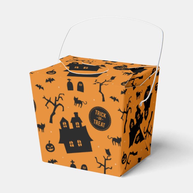 Halloween-Party-Trick oder Leckerei-Muster Geschenkschachtel (Vorderseite)