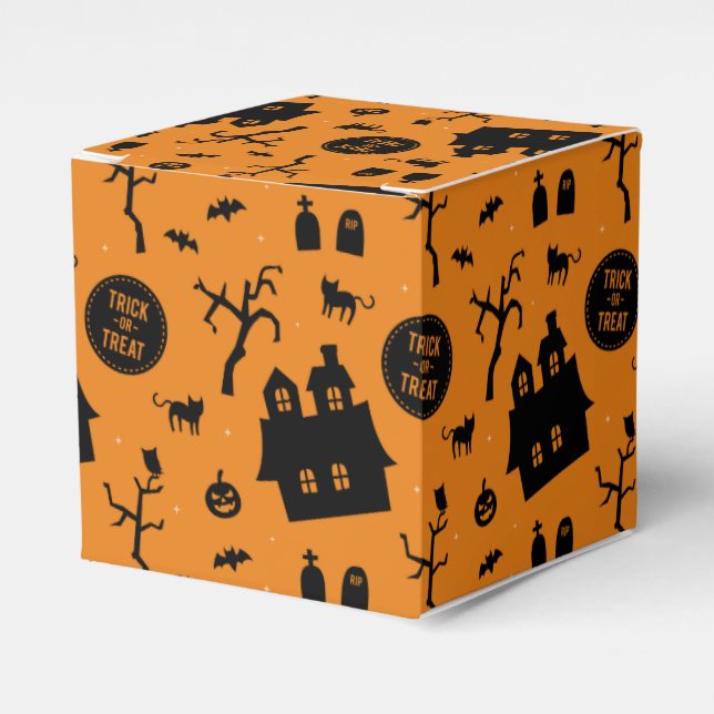 Halloween-Party-Trick-oder Leckerei-Muster-Kasten Geschenkschachtel (Vorderseite)